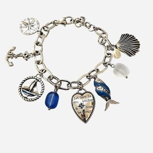 NWOT Brighton Anchor & Soul Nautical Charm Bracelet - Retired